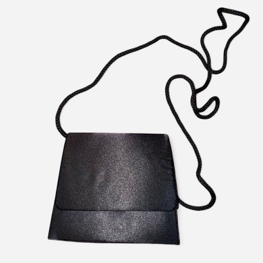 Black Satin Crossbody Small Purse